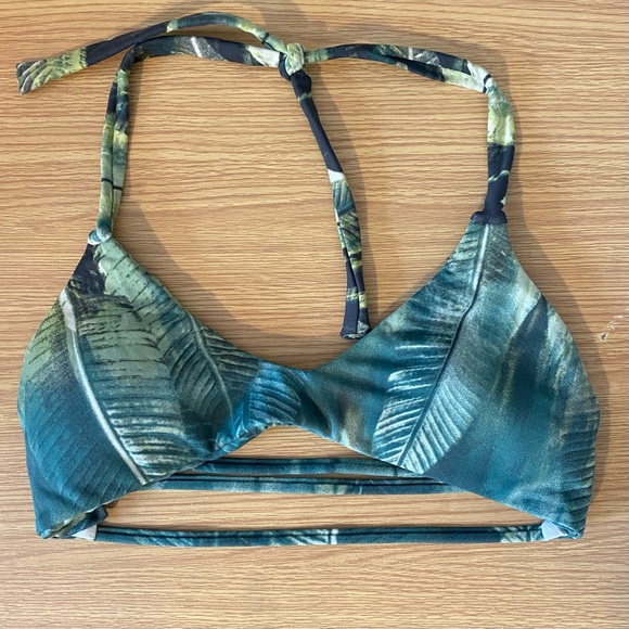 Midori Other - Green Jungle Print Midori Bikini Top (S)